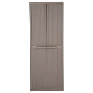 Gartenschrank Braun 65x45x172 cm PP Holz-Optik