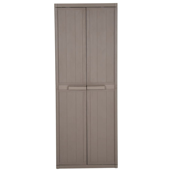 Gartenschrank Braun 65x45x172 cm PP Holz-Optik