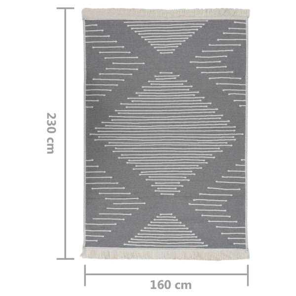 Dunkelgrauer Teppich 160x230 cm