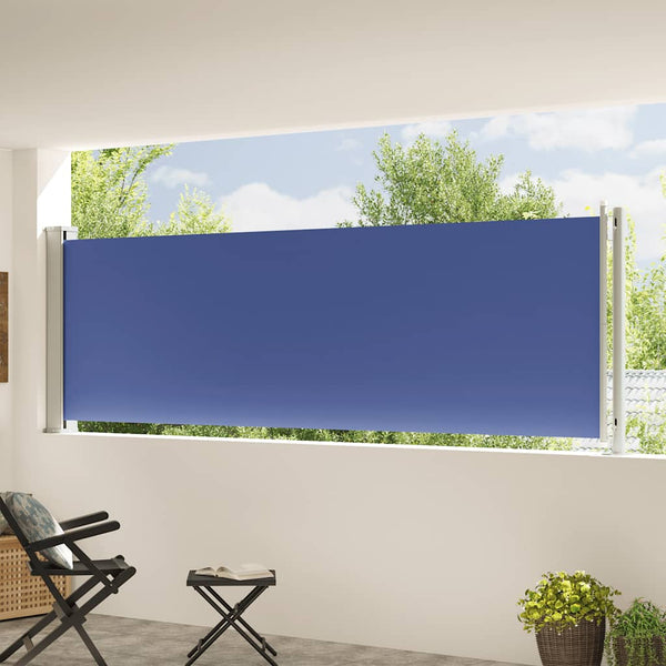 Seitenmarkise Ausziehbar 117x600 cm Blau