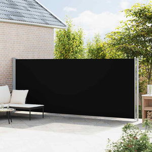 Seitenmarkise Ausziehbar 180x600 cm Schwarz