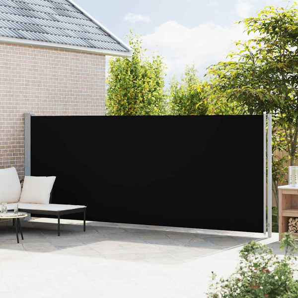 Seitenmarkise Ausziehbar 180x600 cm Schwarz