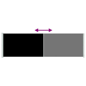 Seitenmarkise Ausziehbar 180x600 cm Schwarz