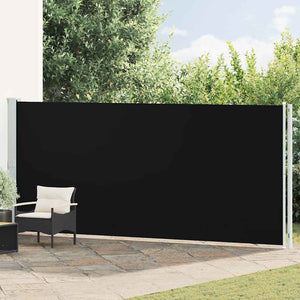 Seitenmarkise Ausziehbar 180x600 cm Schwarz