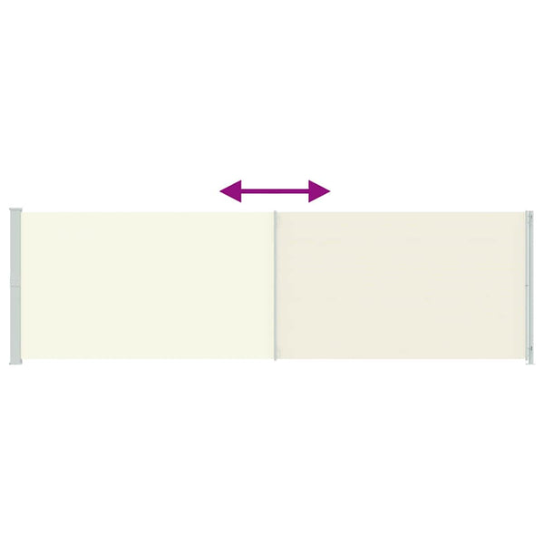 Seitenmarkise Ausziehbar 180x600 cm Creme
