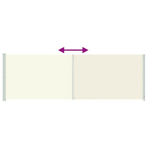 Seitenmarkise Ausziehbar 200x600 cm Creme