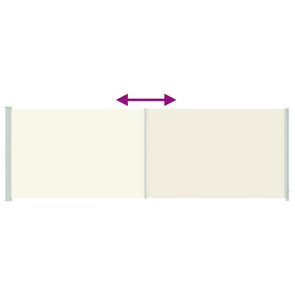 Seitenmarkise Ausziehbar 200x600 cm Creme