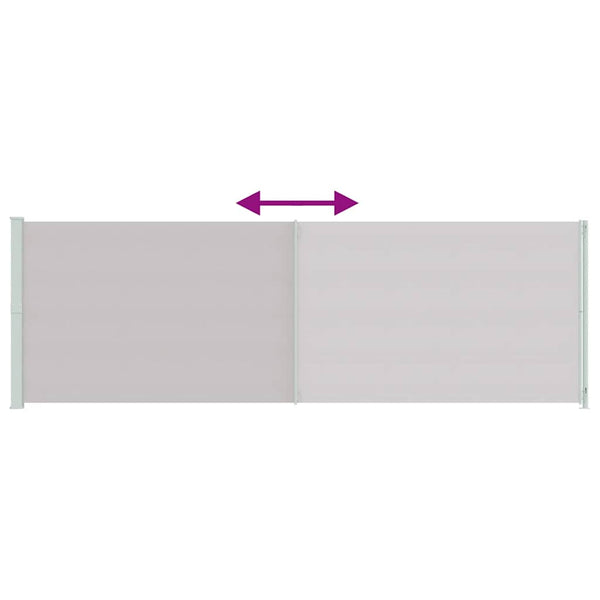 Seitenmarkise Ausziehbar 200x600 cm Grau