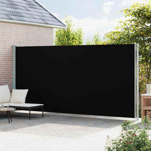 Seitenmarkise Ausziehbar 220x600 cm Schwarz
