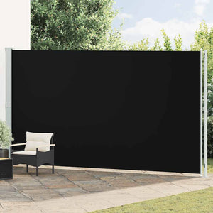 Seitenmarkise Ausziehbar 220x600 cm Schwarz