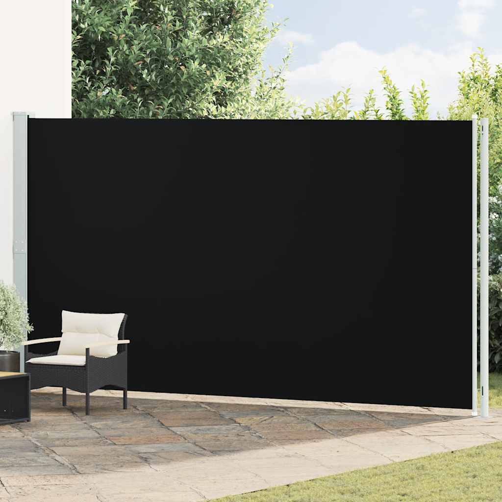 Seitenmarkise Ausziehbar 220x600 cm Schwarz