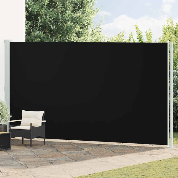 Seitenmarkise Ausziehbar 220x600 cm Schwarz