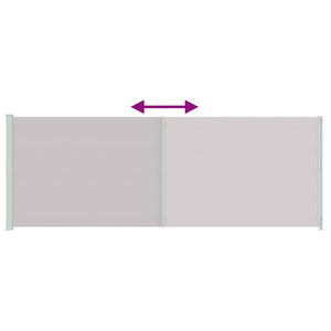 Seitenmarkise Ausziehbar 220x600 cm Grau