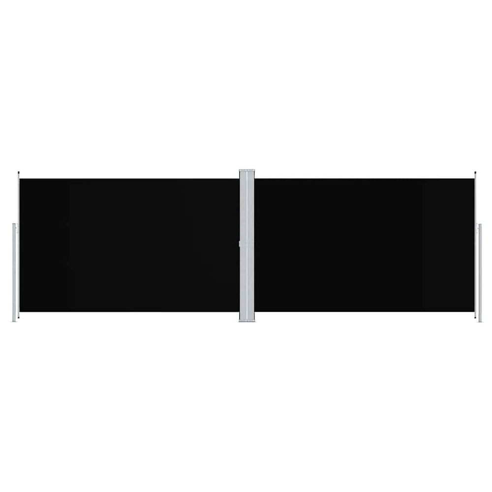 Seitenmarkise Ausziehbar Schwarz 200x600 cm