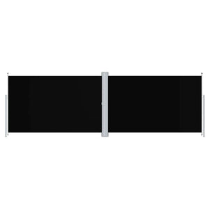 Seitenmarkise Ausziehbar Schwarz 200x600 cm