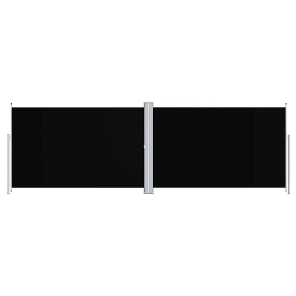 Seitenmarkise Ausziehbar Schwarz 200x600 cm