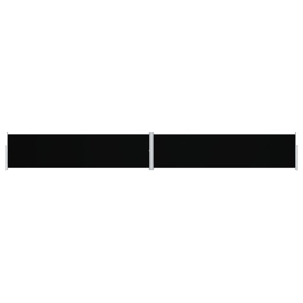 Seitenmarkise Ausziehbar Schwarz 160x1200 cm