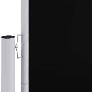 Seitenmarkise Ausziehbar Schwarz 200x1200 cm