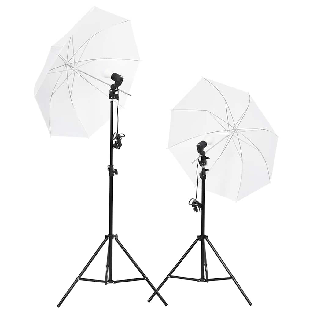 Fotostudio-Beleuchtung Set mit Stativen & Schirmen