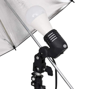 Fotostudio-Beleuchtung Set mit Stativen & Schirmen
