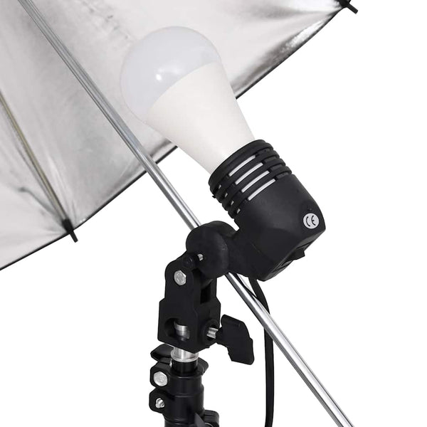 Fotostudio-Beleuchtung Set mit Stativen & Schirmen