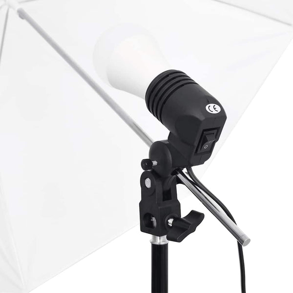 Fotostudio-Beleuchtung Set mit Hintergründen & Schirmen