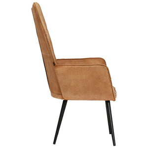 Brauner Canvas Ohrensessel