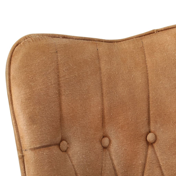 Brauner Canvas Ohrensessel