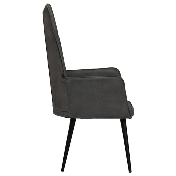Schwarzer Canvas Ohrensessel