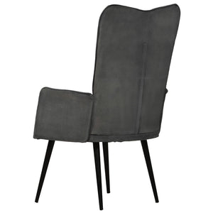 Schwarzer Canvas Ohrensessel