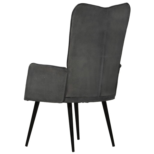 Schwarzer Canvas Ohrensessel