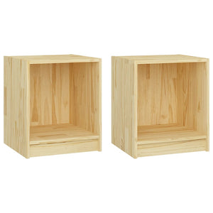 Massivholz Nachttische Kiefer, 2er-Set