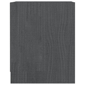 Nachttische Grau Kiefer Massivholz 2er-Set