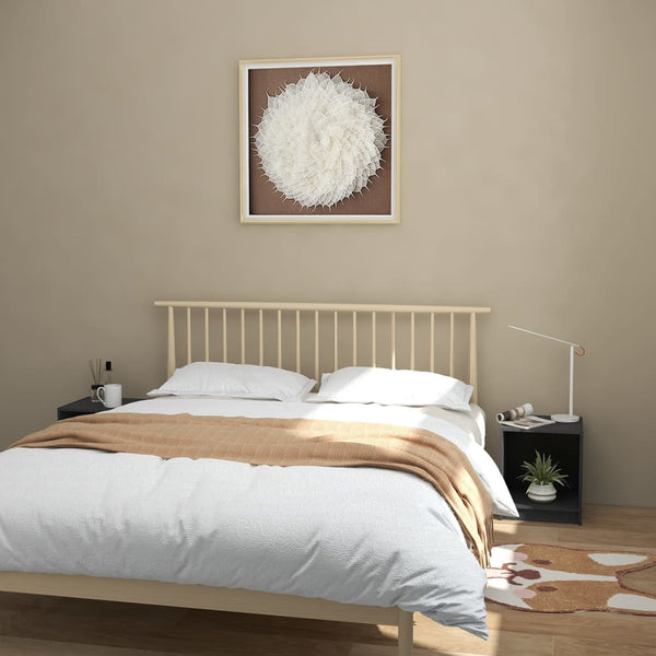 Nachttische Grau Kiefer Massivholz 2er-Set