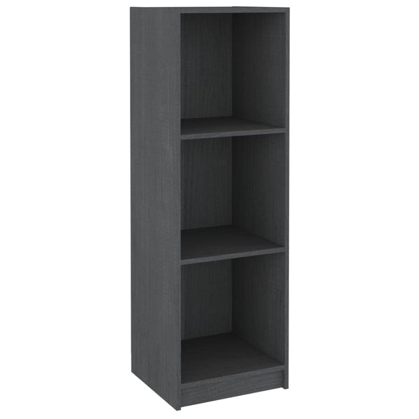 Graues Kiefer Massivholz Bücherregal 36x33x110cm