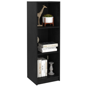 Schwarzes Kiefer Bücherregal Raumteiler 110cm