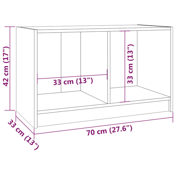 TV-Schrank Kiefer Massivholz 70 cm