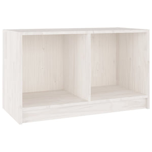 Weißer TV-Schrank Kiefer Massivholz 70 cm