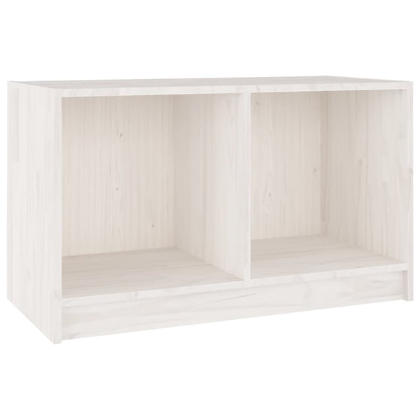 Weißer TV-Schrank Kiefer Massivholz 70 cm