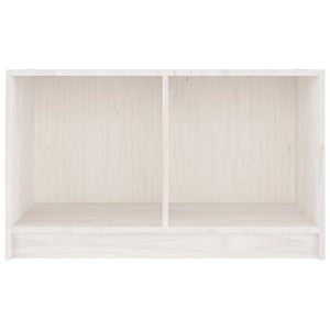 Weißer TV-Schrank Kiefer Massivholz 70 cm