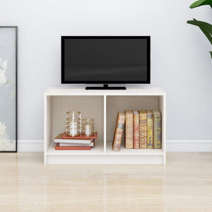 Weißer TV-Schrank Kiefer Massivholz 70 cm