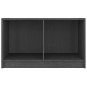 Grauer TV-Schrank Kiefer Massivholz 70 cm