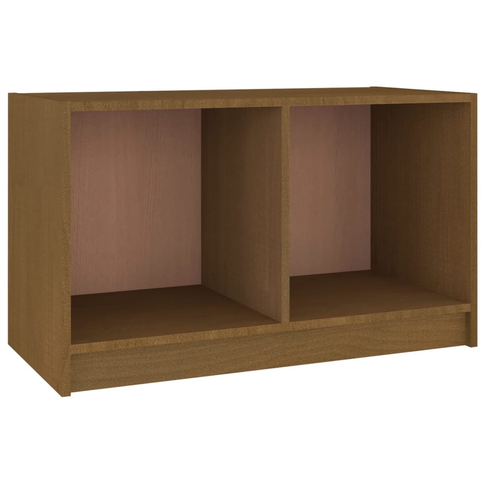 vidaXL Meuble TV marron miel 70x33x42 cm bois de pin massif