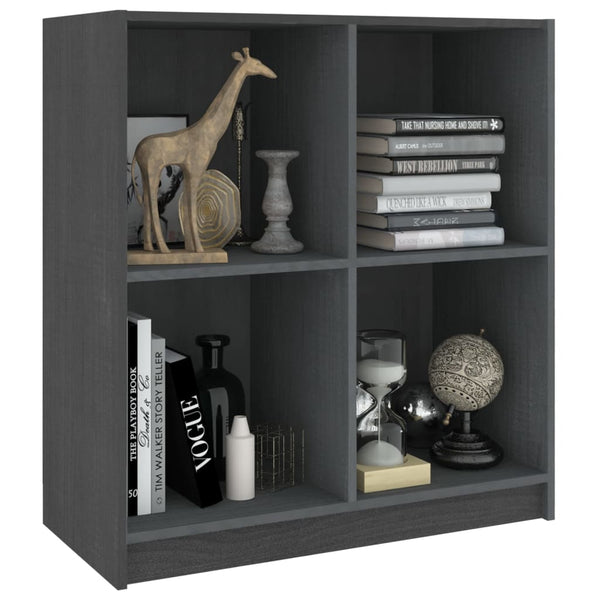 Graues Kiefer Massivholz Sideboard 70cm