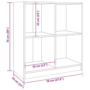 Graues Kiefer Massivholz Sideboard 70cm