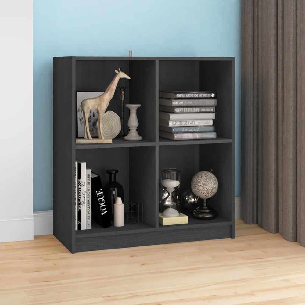 Graues Kiefer Massivholz Sideboard 70cm