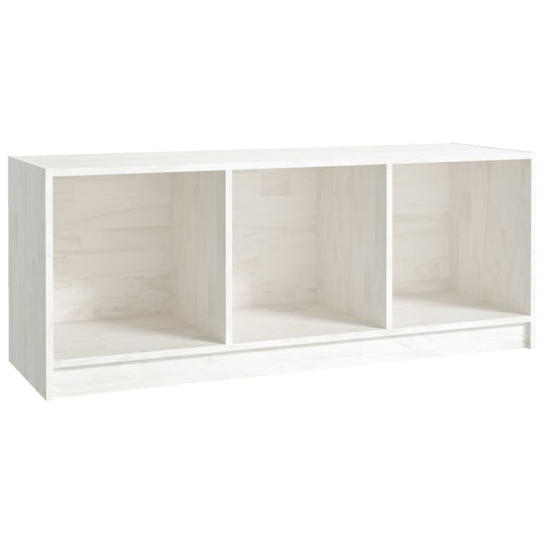 Weißer TV-Schrank Kiefer Massivholz 104cm