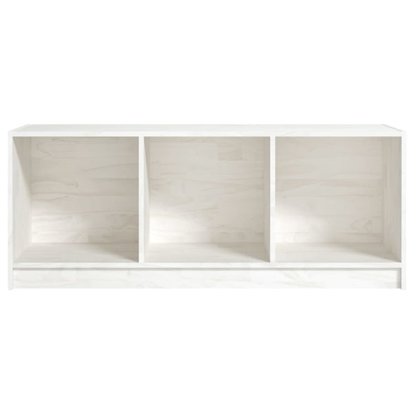 Weißer TV-Schrank Kiefer Massivholz 104cm