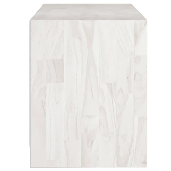 Weißer TV-Schrank Kiefer Massivholz 104cm