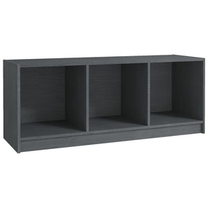 Grauer TV-Schrank Kiefer Massivholz 104cm